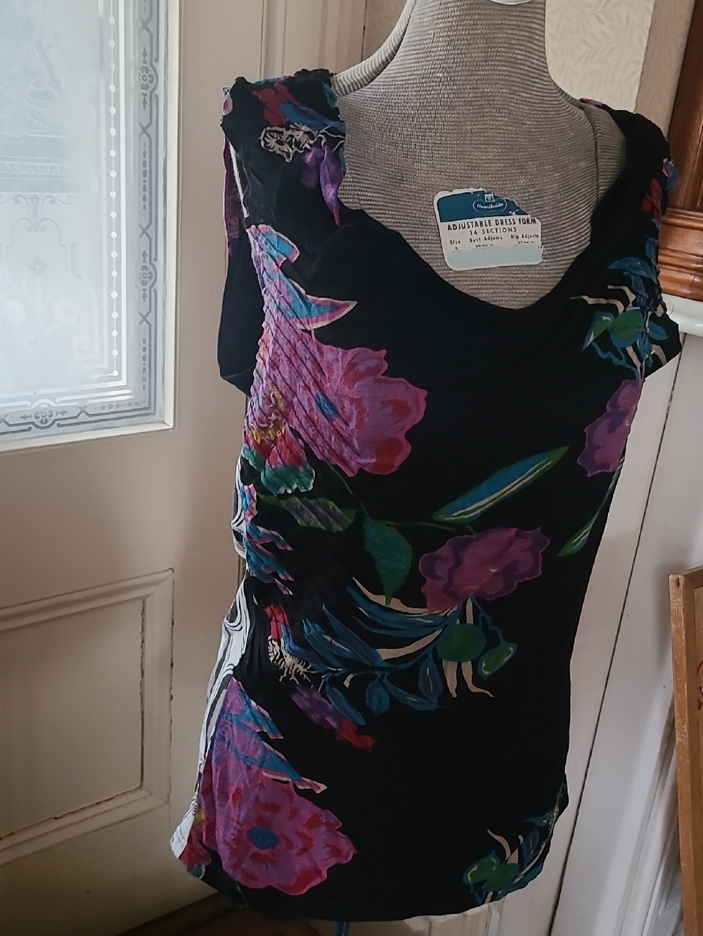 Desigual Pattern Mix Drape Neck Top - Picture 2 of 6